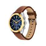 Montre TOMMY HILFIGER hudson homme bracelet cuir marron - vue 2