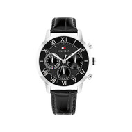 TOMMY HILFIGER th-oxford herenhorloge met zwarte leren band
