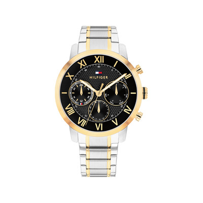 Montre TOMMY HILFIGER th-oxford homme bracelet acier inoxydable bicolore jaune - vue 1