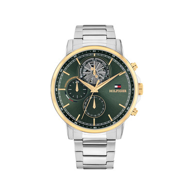 Montre TOMMY HILFIGER stewart homme bracelet acier inoxydable gris - vue 1