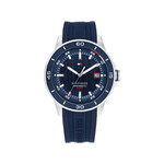 Montre TOMMY HILFIGER remy homme bracelet silicone bleu - vue 1