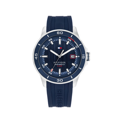 Montre TOMMY HILFIGER remy homme bracelet silicone bleu