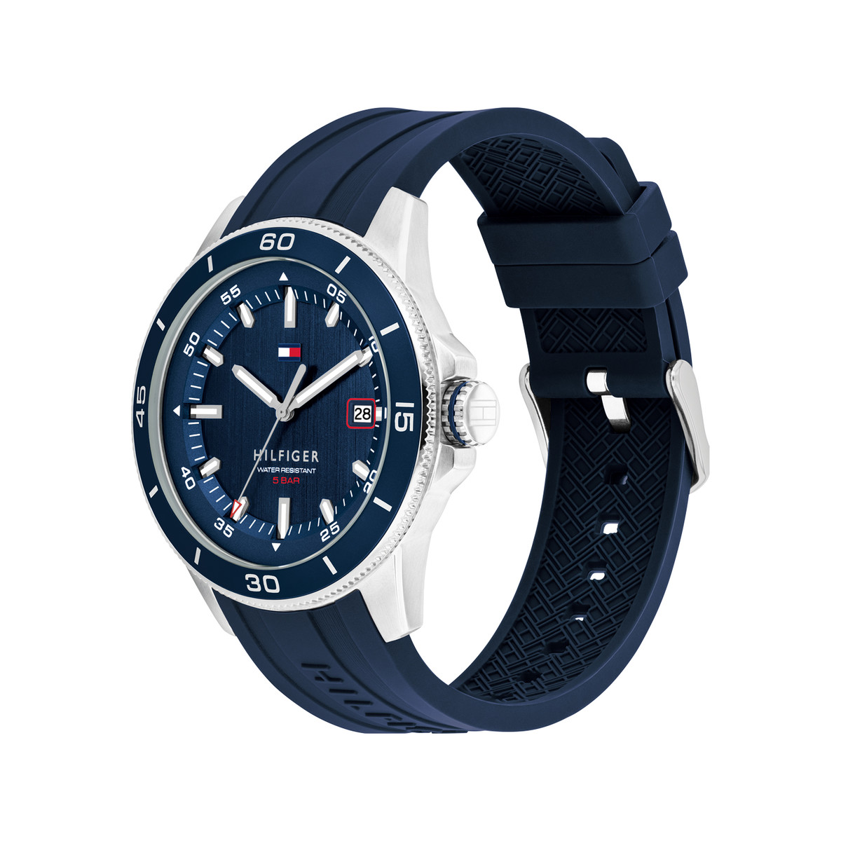 Montre TOMMY HILFIGER remy homme bracelet silicone bleu - vue 2
