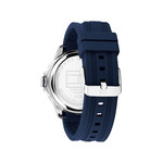 Montre TOMMY HILFIGER remy homme bracelet silicone bleu - vue 3