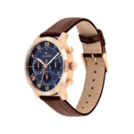 Montre TOMMY HILFIGER th-oxford homme bracelet cuir marron - vue 2