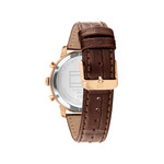 Montre TOMMY HILFIGER th-oxford homme bracelet cuir marron - vue 3