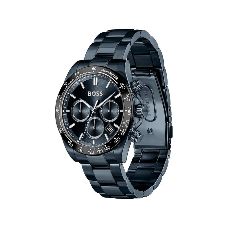 Montre BOSS sport active homme bracelet acier inoxydable bleu - vue 2
