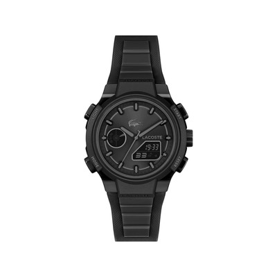 LACOSTE lc33 men's watch black silicone bracelet
