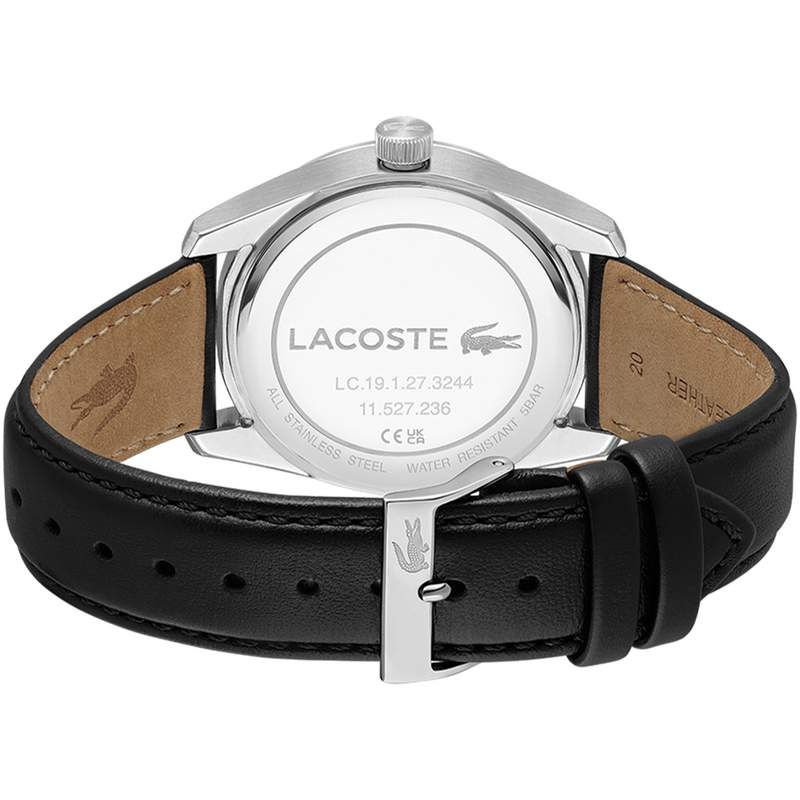 Montre LACOSTE boston homme bracelet cuir noir - vue 3