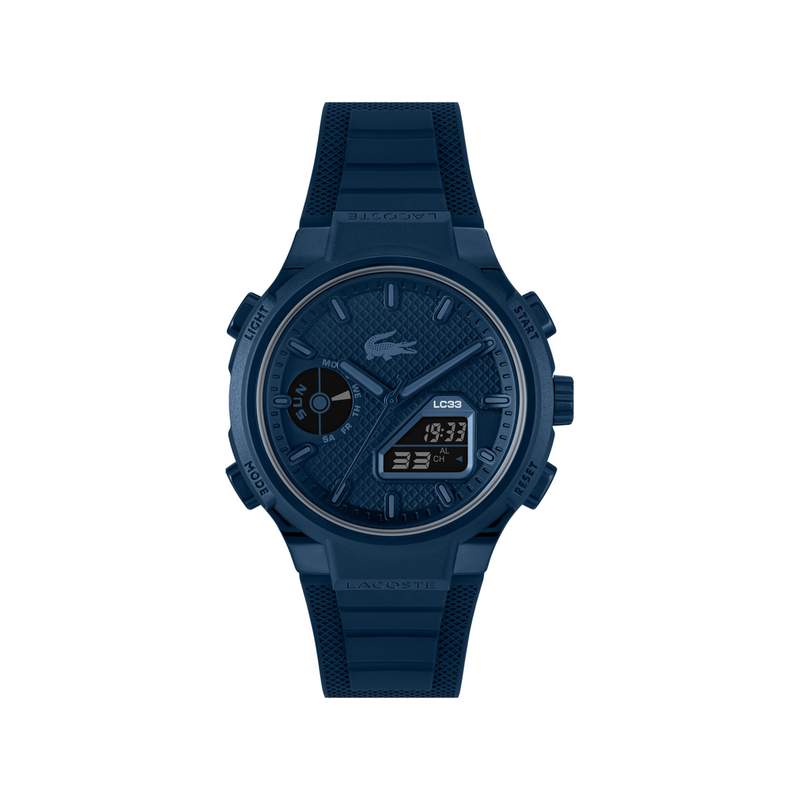 Montre LACOSTE lc33 homme bracelet silicone bleu - vue 1