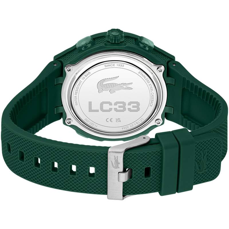 Montre LACOSTE lc33 homme bracelet silicone vert - vue 3