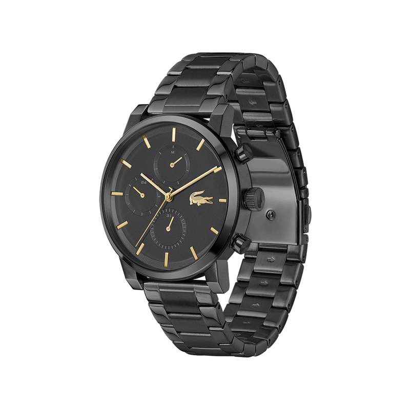 Montre LACOSTE replay homme bracelet acier inoxydable noir - vue 2