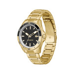 Montre LACOSTE mainsail homme bracelet acier inoxydable doré jaune - vue 2