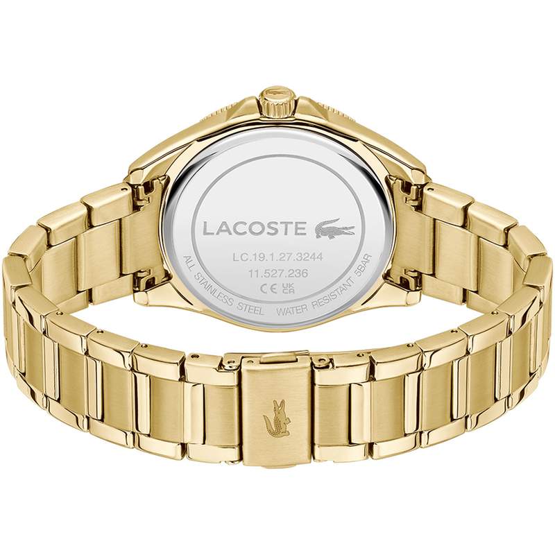Montre LACOSTE mainsail homme bracelet acier inoxydable doré jaune - vue 3