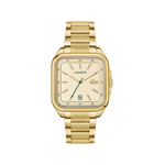 Montre LACOSTE.12.12 up homme bracelet acier inoxydable doré jaune - vue 1