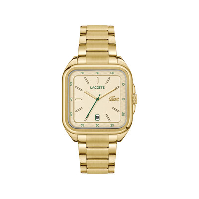 Montre LACOSTE.12.12 up homme bracelet acier inoxydable doré jaune - vue 1