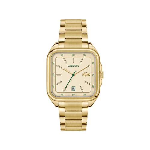 Montre LACOSTE.12.12 up homme bracelet acier inoxydable doré jaune