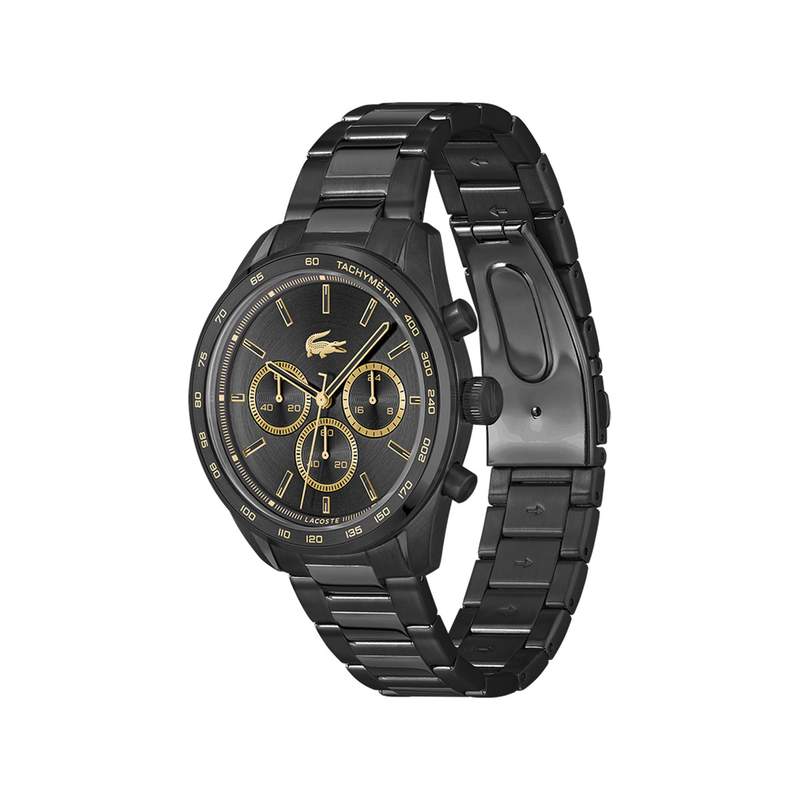 Montre LACOSTE boston homme bracelet acier inoxydable noir - vue 2