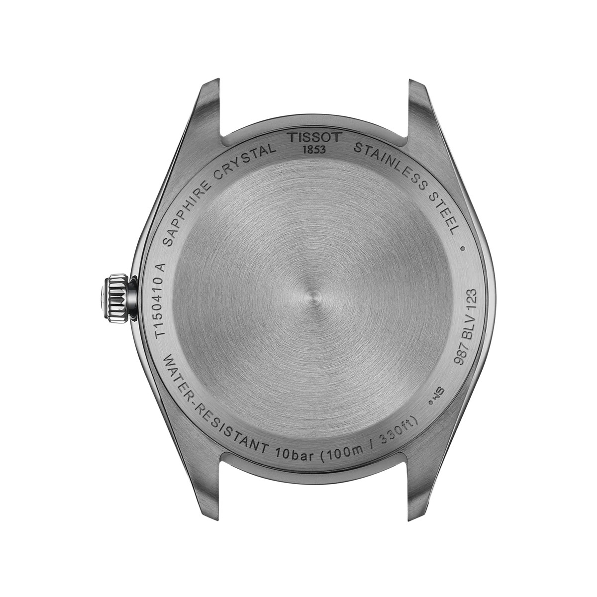 Montre TISSOT pr100 homme bracelet cuir noir - vue 3