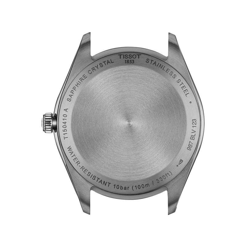 Montre TISSOT pr100 homme bracelet cuir noir - vue 3