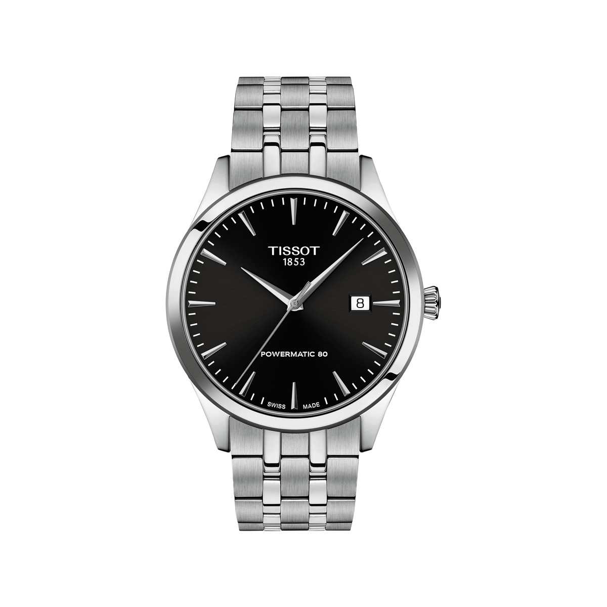 Montre TISSOT classic dream homme automatique, bracelet acier inoxydable