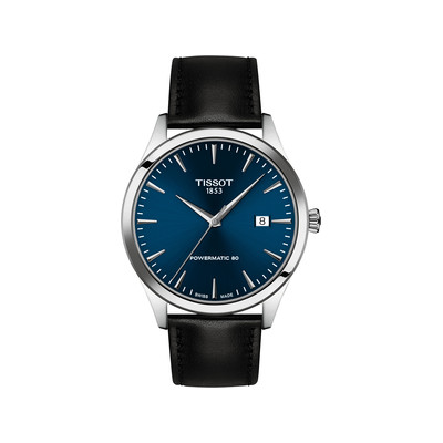 Montre TISSOT classic dream homme automatique, bracelet cuir noir - vue 1