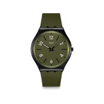 Montre SWATCH essentials homme bracelet caoutchouc vert - vue 1