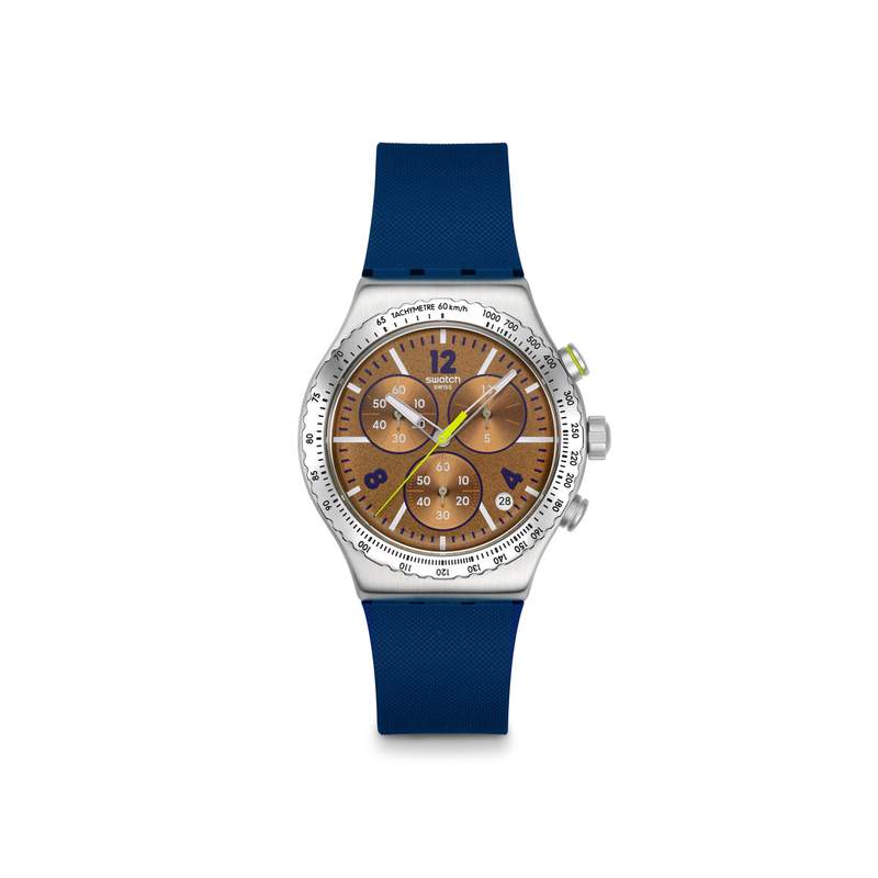 Montre SWATCH essentials homme bracelet caoutchouc bleu - vue 1