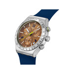 Montre SWATCH essentials homme bracelet caoutchouc bleu - vue 2