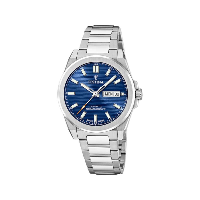 Montre FESTINA swiss made homme bracelet acier inoxydable - vue 1