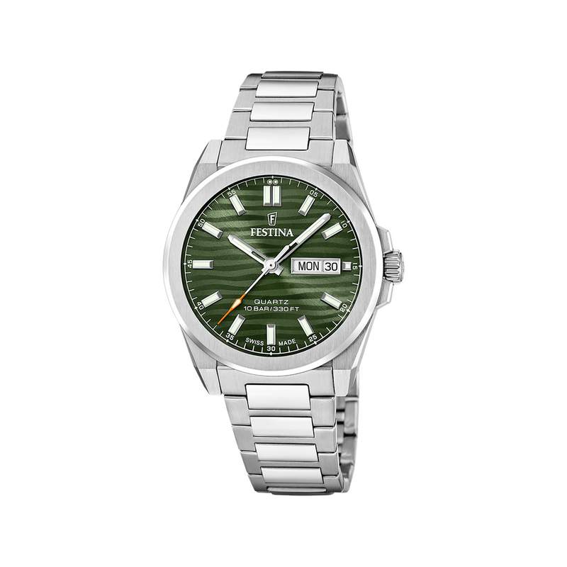 Montre FESTINA swiss made homme bracelet acier inoxydable - vue 1
