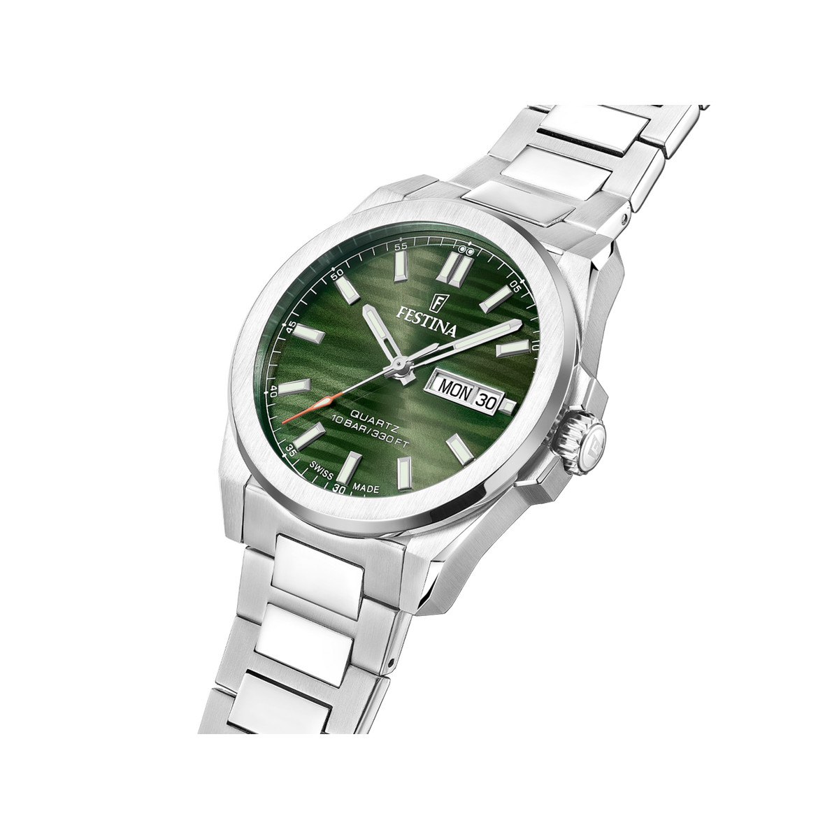Montre FESTINA swiss made homme bracelet acier inoxydable - vue 2