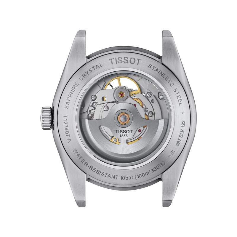 Montre TISSOT gentlemen homme automatique, bracelet acier inoxydable - vue 3