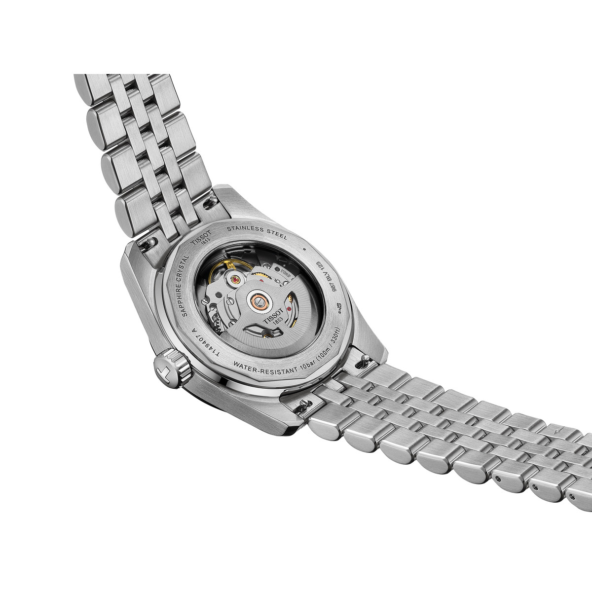 Montre TISSOT pr516 homme automatique, bracelet acier inoxydable - vue D2