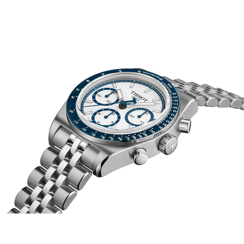 Montre TISSOT PR516 homme automatique, bracelet acier inoxydable - vue D1