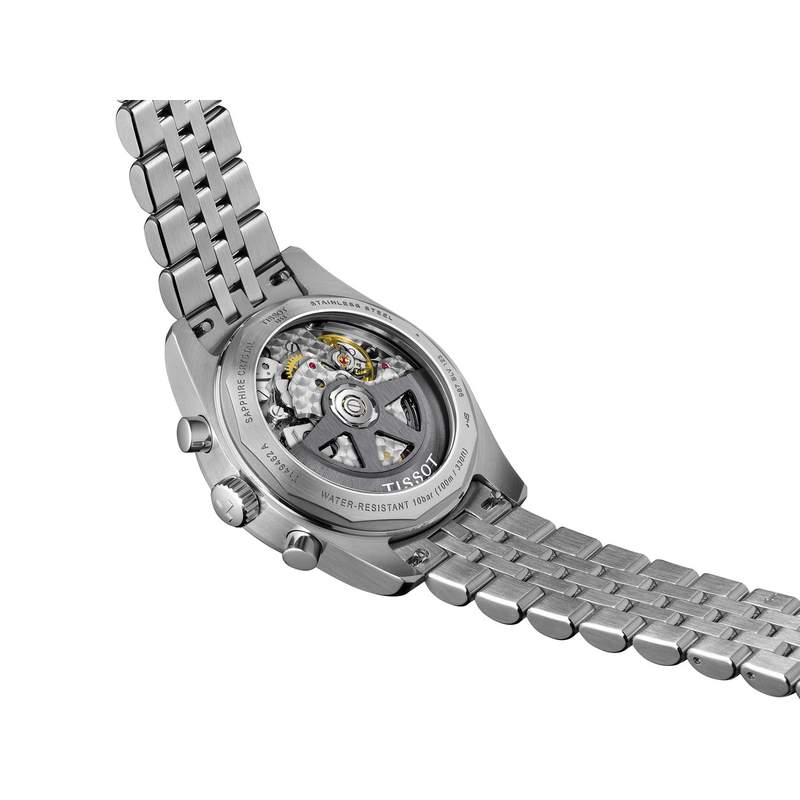 Montre TISSOT PR516 homme automatique, bracelet acier inoxydable - vue D2