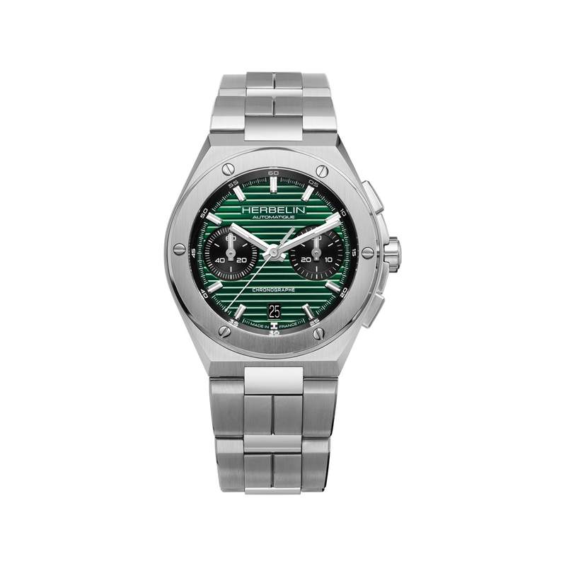 Montre MICHEL HERBELIN cap camarat chron. homme auto homme automatique, bracelet métal gris - vue 1