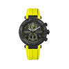 Montre MICHEL HERBELIN newport chrono auto carbone homme automatique, bracelet caoutchouc jaune - vue V1