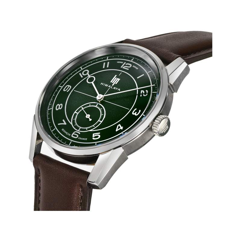 Montre LIP Himalaya homme bracelet cuir marron - vue 2