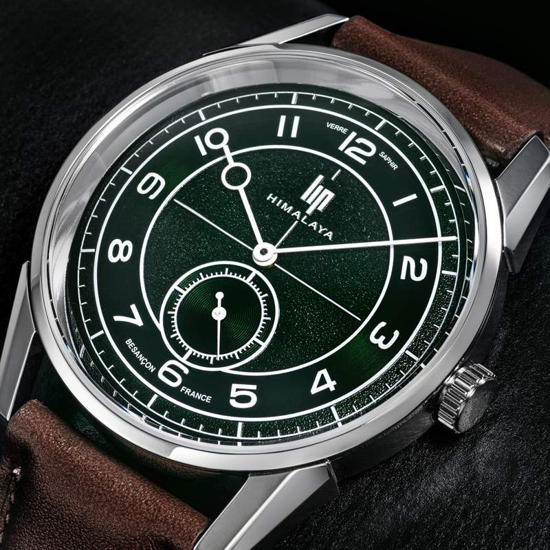 Montre LIP Himalaya homme bracelet cuir marron - vue D1