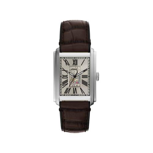 Montre FOSSIL automatic homme automatique, bracelet cuir marron