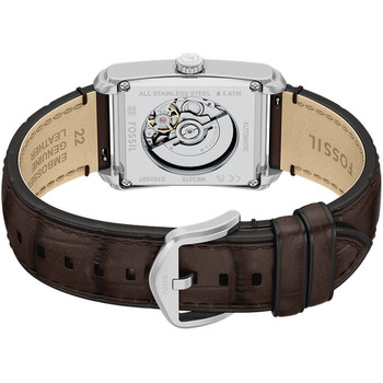 Montre FOSSIL automatic homme automatique, bracelet cuir marron