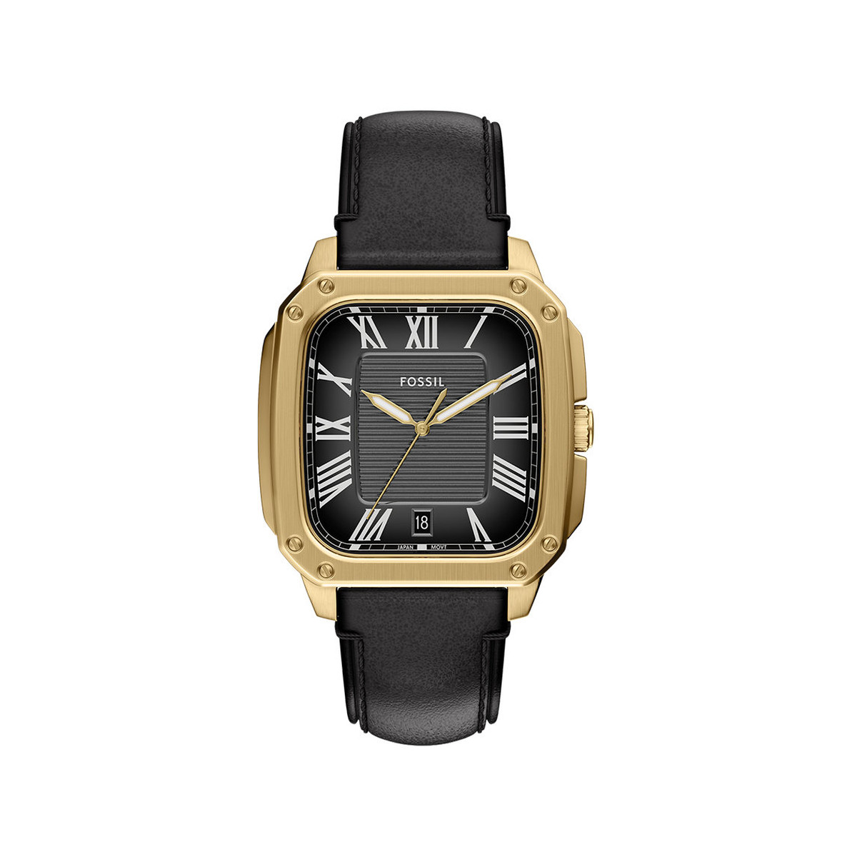 Montre FOSSIL crosby homme bracelet cuir noir
