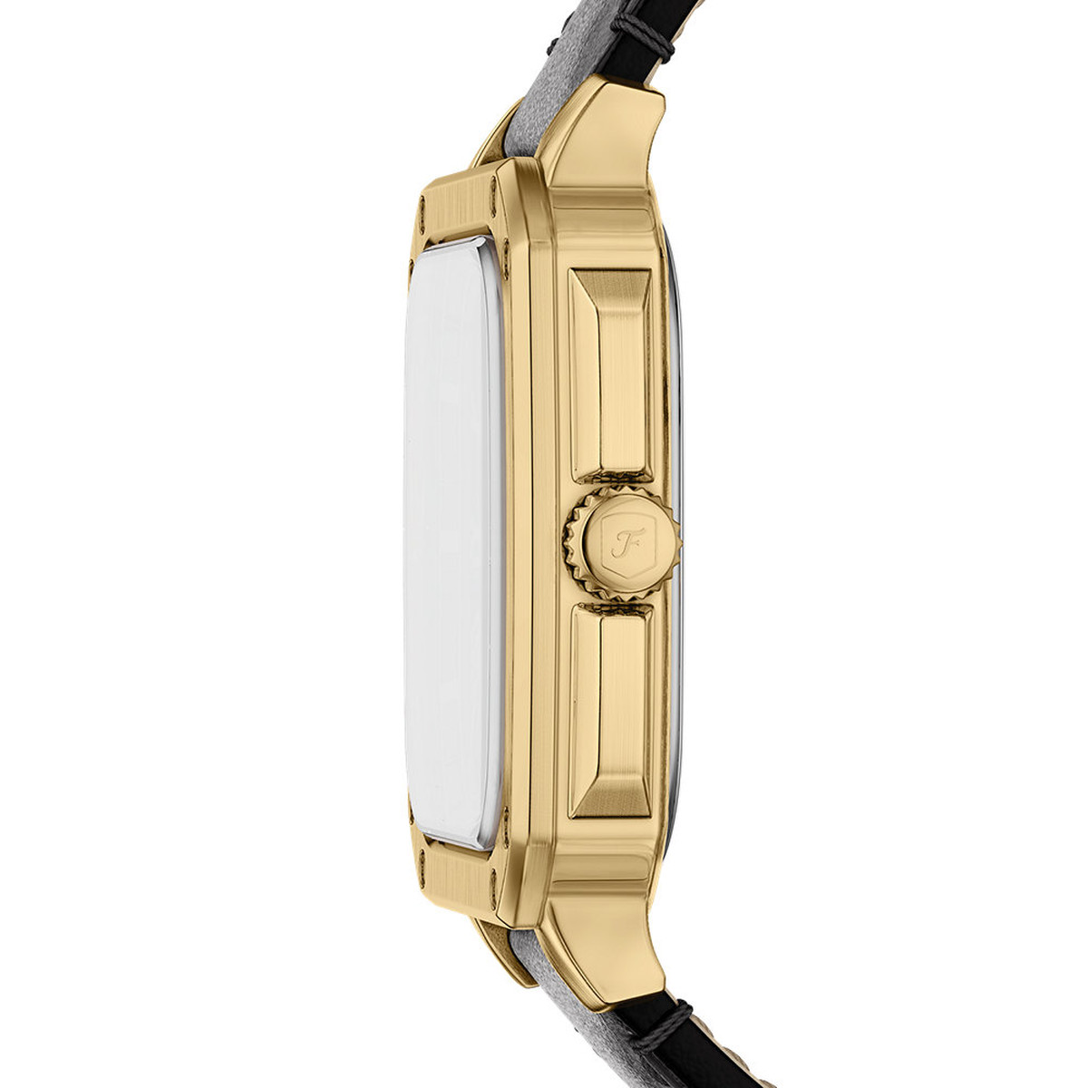 Montre FOSSIL crosby homme bracelet cuir noir - vue D1