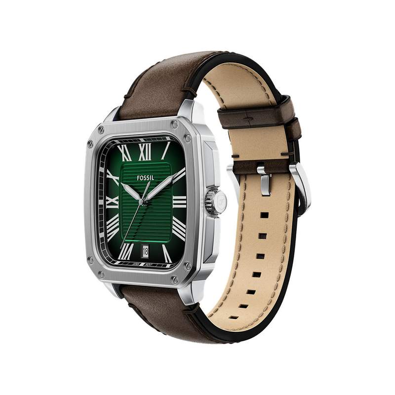 Montre FOSSIL crosby homme bracelet cuir marron - vue 2