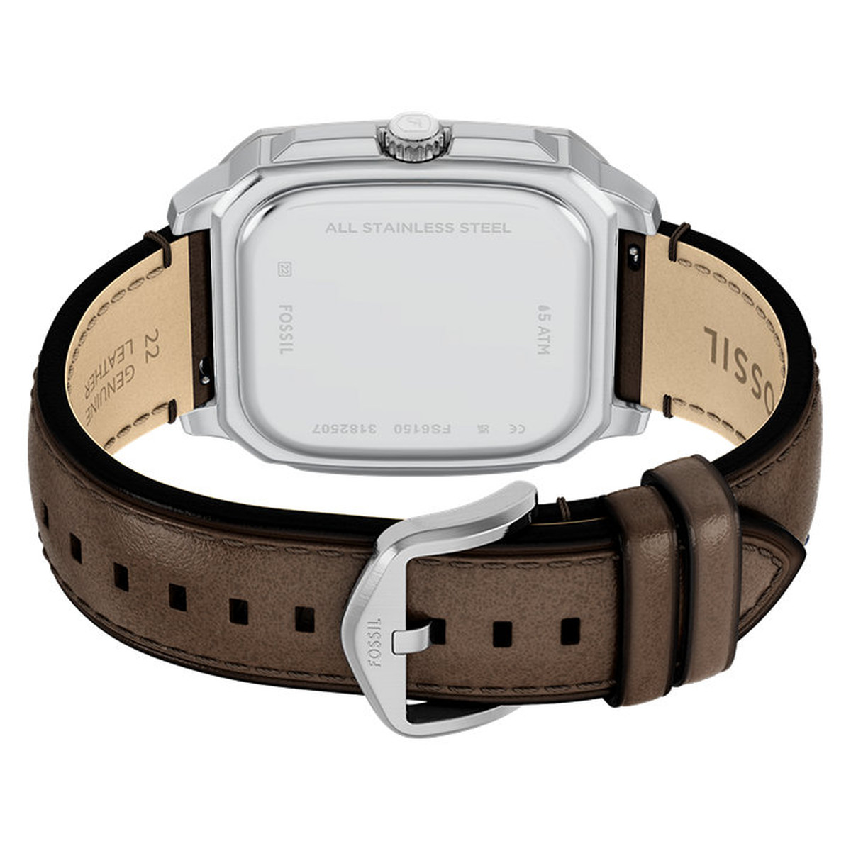 Montre FOSSIL crosby homme bracelet cuir marron - vue 3