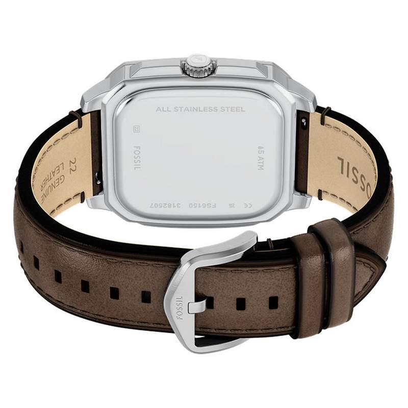 Montre FOSSIL crosby homme bracelet cuir marron - vue 3