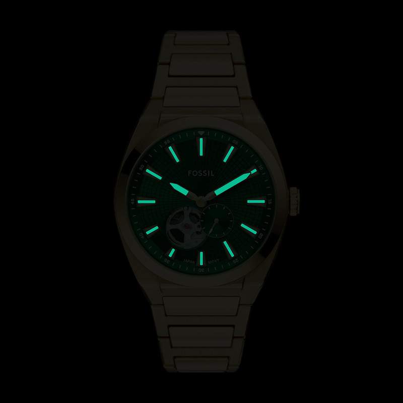 Montre FOSSIL automatic homme automatique, bracelet acier inoxydable doré - vue D2