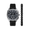 Montre FOSSIL machine homme bracelet silicone noir - vue V1