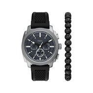 Montre FOSSIL machine homme bracelet silicone noir